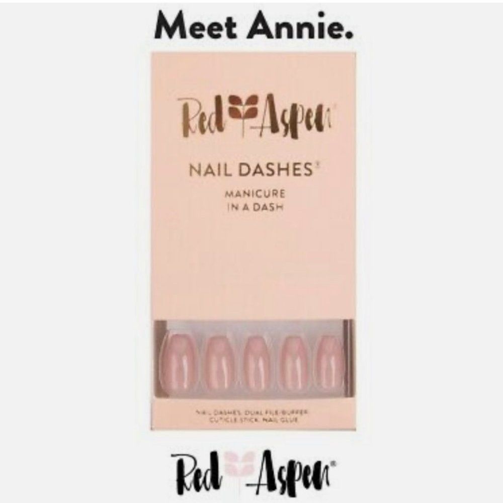 NIB Red Aspen "Annie's at Opening Night" Nails – Long Coffin Rosy Brown